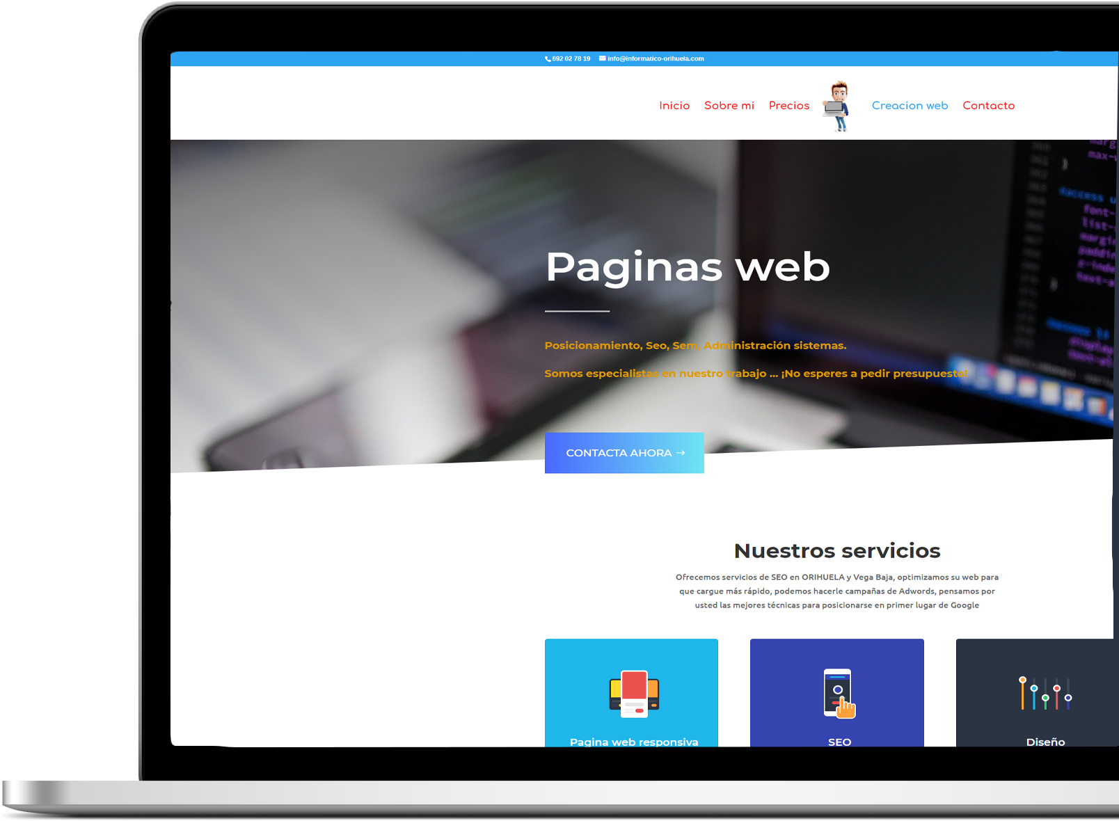 Creacion web informatico orihuela